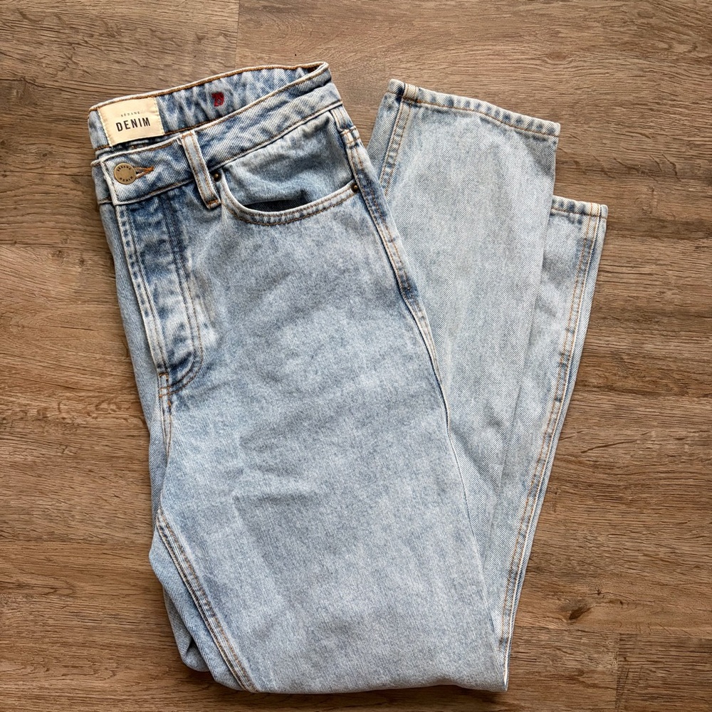 Sezane Light Wash Denim Jeans